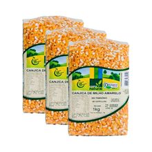 Kit 3X: Canjica de Milho Amarelo Orgânico Coopernatural 1kg