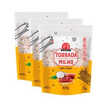 Kit 3X: Torrada de Milho com Coco Okoshi 75g