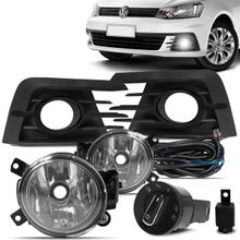 Kit Farol de Milha Volkswagen Gol e Voyage G7 2016 a 2018 Auxiliar Neblina Botão Original