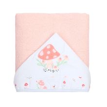 Toalhão De Banho Bebê Cogumelo Felpudo Forrado C/ Capuz Papi