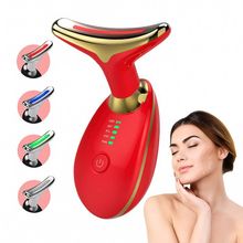 Massageador Vermelho Aparelho Tratamento Facial Led Lift