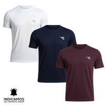 Kit 3 Camisetas Diadora Small Logo Masculina