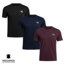 Kit 3 Camisetas Diadora Small Logo Masculina
