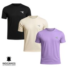Kit 3 Camisetas Diadora Small Logo Masculina