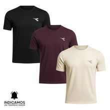 Kit 3 Camisetas Diadora Small Logo Masculina