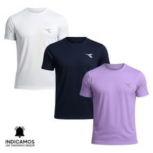 Kit 3 Camisetas Diadora Small Logo Masculina