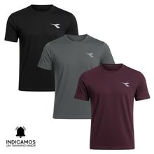 Kit 3 Camisetas Diadora Small Logo Masculina