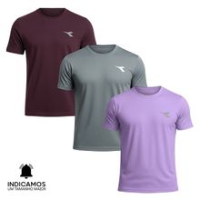Kit 3 Camisetas Diadora Small Logo Masculina