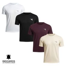 Kit 4 Camisetas Diadora Small Logo Masculina