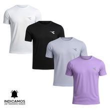 Kit 4 Camisetas Diadora Small Logo Masculina