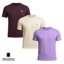 Kit 3 Camisetas Diadora Small Logo Masculina