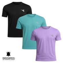 Kit 3 Camisetas Diadora Small Logo Masculina