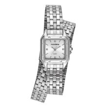 Relogio Mondaine Feminino Ref: 32983l0mvne2 Retangular 2 Voltas Prateado