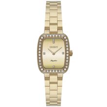 Relógio Orient Feminino Ref: Lgss0070 C1kx Retangular Dourado