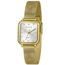 Relógio Lince Feminino Ref: Lqgh253l26 S1kx Retangular Mesh Dourado