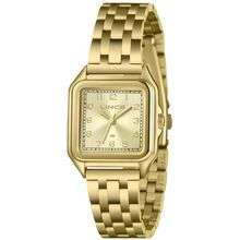 Relógio Lince Feminino Ref: Lqgm046l30 C2kx Retangular Dourado