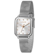 Relógio Lince Feminino Ref: Lqmh253l26 S1sx Retangular Mesh Prateado