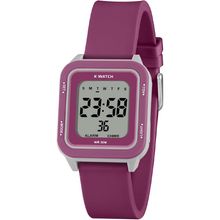 Relógio X-Watch Feminino Ref: Xlppd064 Bxux Retangular Digital Bordô