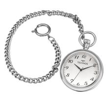 Relógio de Bolso Technos Ref: 2035neg/1b Classic Heritage Prateado