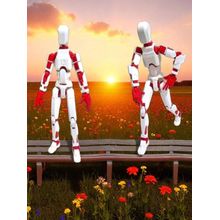 Minatura 02 Bonecos DESMONTADOS 14 cm Articulado Dummy 13 Vermelho Branco Modelo 3D Presente Criativo Para Diversão