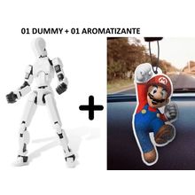 Aromatizante + Dummy Boneco 100% Articulado  Figura de Ação Brinquedo Manequim Presente Infantil 14cm DESMONTADO
