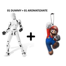 Kit 01 Aromatizante + 01 Dummy Boneco 100% Articulado  Figura Ação Brinquedo Presente Infantil 14cm DESMONTADO