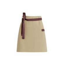 Avental de Cintura Bege Marrom Barista Chef Bistro Unissex