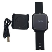 Relógio Smartwatch Lux Time Q9 Pro Preto Medidor Batidas Bpm Lisa
