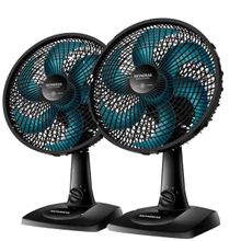 KIT 2UN VENTILADOR DE MESA MONDIAL 30CM 6PAS PRETO 220V