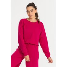 Cropped Moletom Manga Longa Evy Feminino