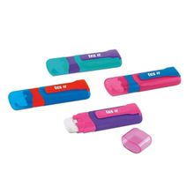 CANETA BORRACHA FIT COM TRAVA- SORTIDA - TRIS