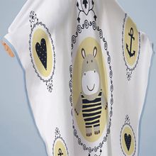 Toalha de Banho Baby Tecebem com Capuz Estampada Nino 70cmx90cm Branco