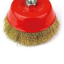 Escova De Aco Tipo Copo C/ Rosca Latonada 60mm