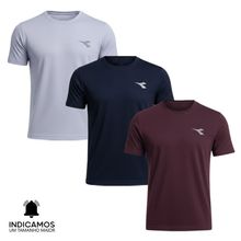 Kit 3 Camisetas Diadora Small Logo Masculina
