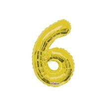 Balão Metalizado Minishape Número 6 Dourado 106951.9-Regina