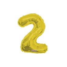 Balão Metalizado Minishape Número 2 Dourado 106947.0-Regina