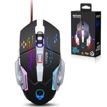 Mouse Gamer RGB 4800 DPI 6 Botões MS - G208 Preto - Exbom