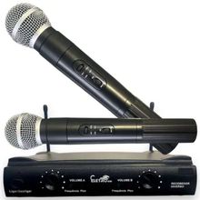 Kit 2 Microfones Sem Fio e Receptor Profissional - Altomex