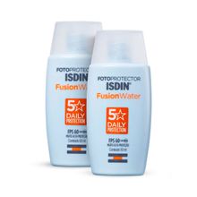 Kit 2 Protetor Facial Isdin Fusion Water Sem Cor 50ml Cada