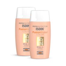 Kit 2 Protetor Facial Isdin Fusion Water Cor Média 50ml Cada