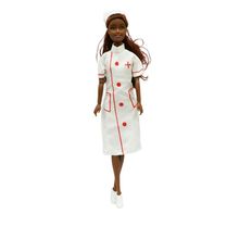 Boneca Médica Profissões N244232-9 Negra - Quanhe