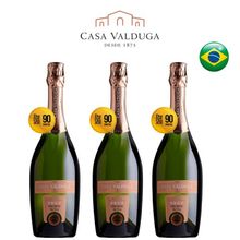 Kit Espumantes Brasileiros Casa Valduga Brut 3 garrafas
