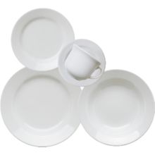 Aparelho De Jantar Biona Donna Branco Cerâmica 20 Peças Oxford