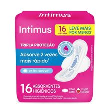 Absorvente Externo Intimus Tripla Proteção Suave Com Abas 16 Unidades