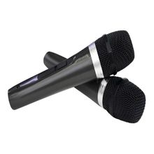 Kit Com 2 Microfones Tomate Mt-1003 Dinâmico Omnidirecional Cor Preto