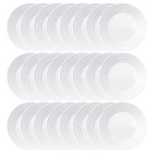 Conjunto de Pratos Fundos Duralex Saturno em Vidro 23,5 cm Branco – 24 Peças