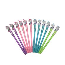 Caneta Unicórnio Com Luz Ponta Grossa Cor