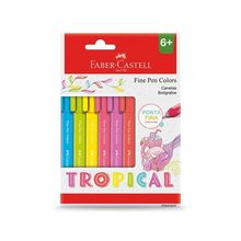 Caneta Fine Pen Colors Tropical Faber-castell 6 Cores