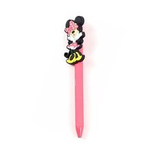 Caneta Esferográfica Retrátil Escrita Azul Disney Minnie Mouse Molin Rosa Escuro