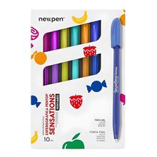 Caneta Esferográfica Pentop Sensations Ponta Fina 0.7mm Perfumada 10 Cores Newpen